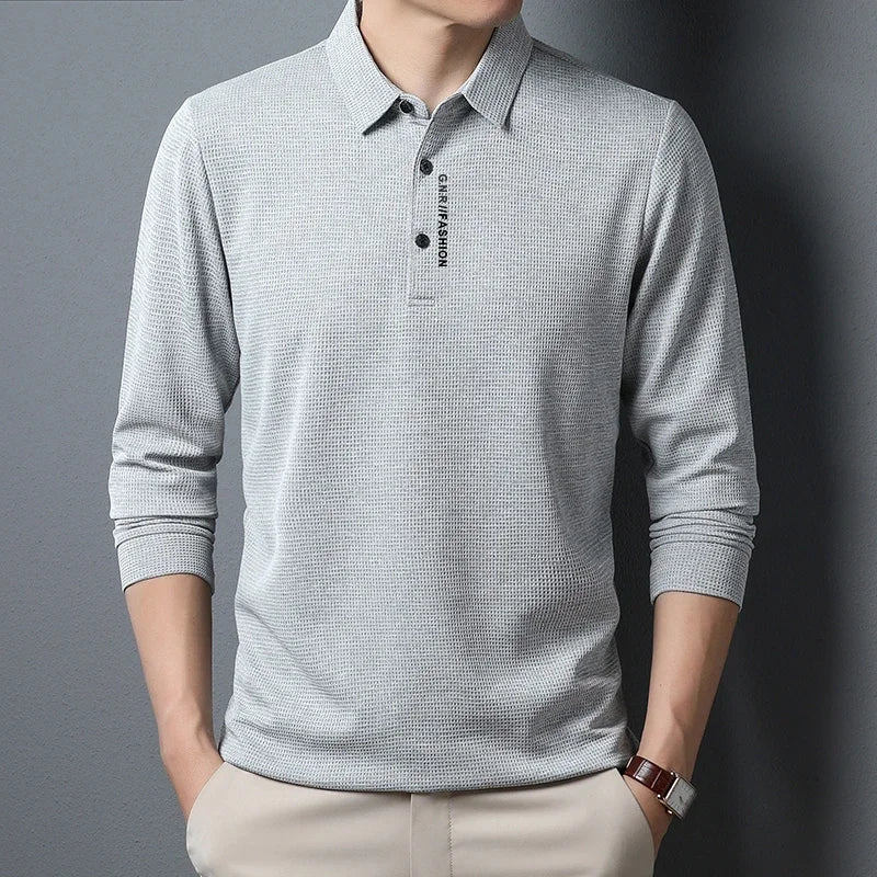 Playera Polo para Hombre Tejido Tipo Wafle