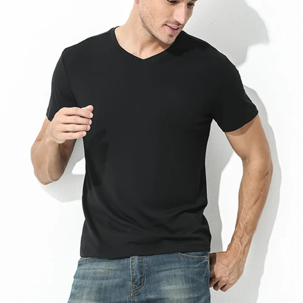 Tshirt Spandex para Hombres Cuello Crew