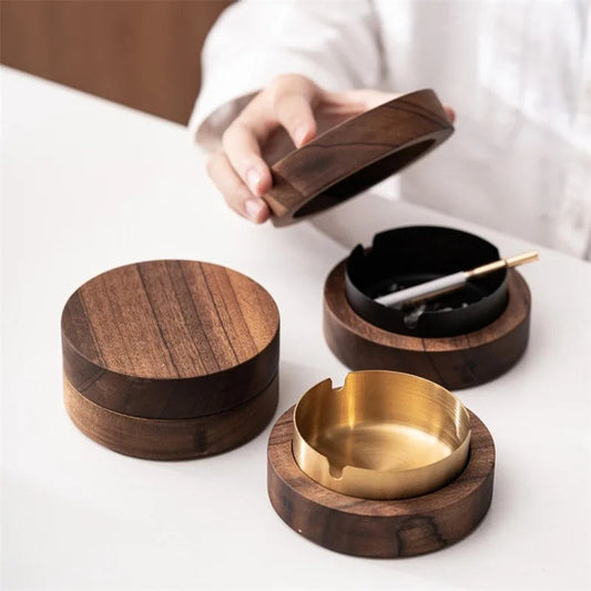 Cenicero Madera Creativo con Tapa – Interior/exterior ¡Todo Chido!