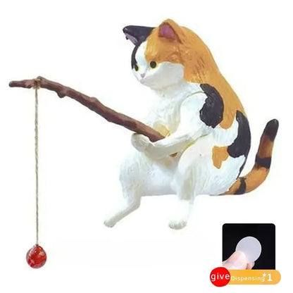 Gato Pescador Decoración Auto – Con gafas y pipa ¡Todo Chido!