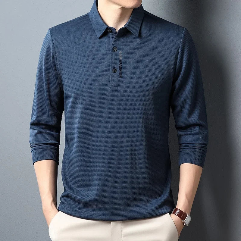 Playera Polo para Hombre Tejido Tipo Wafle