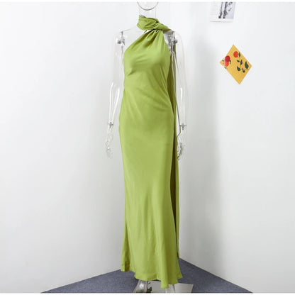 Vestido Largo Elegante sin Hombros para Mujer