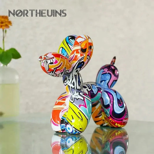 Figura Perro Globo Graffiti – Decoración Moderna