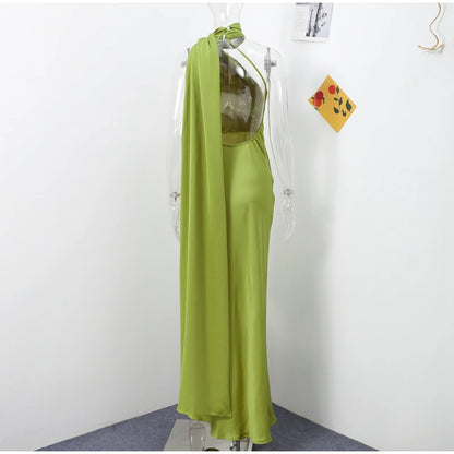 Vestido Largo Elegante sin Hombros para Mujer