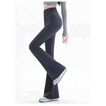 Pantalones Acampanados Mujer Leggings talle alto, sin costuras, pierna ancha, ideales para yoga, gym y uso casual.