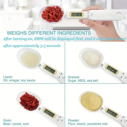 Cuchara con Báscula Electrónica de Cocina 500g/0.1g ¡Todo Chido!
