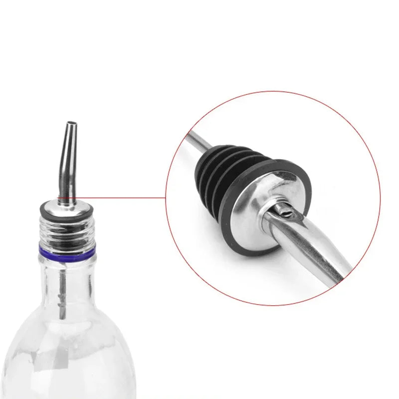 Tapón y Vertedor de Botella Acero Inoxidable (1/2/3/4 Pzas)