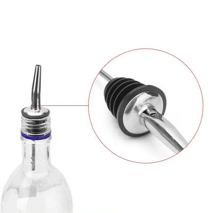 Tapón y Vertedor de Botella Acero Inoxidable (1/2/3/4 Pzas)