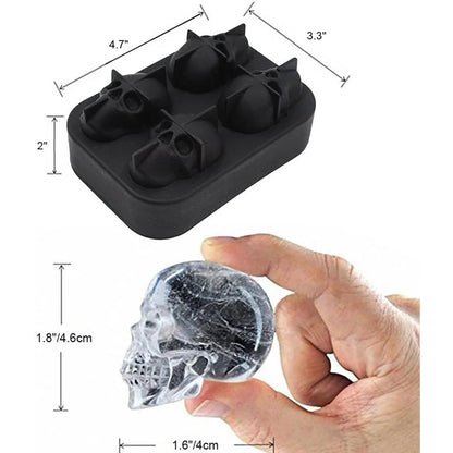Molde de Silicona en Forma de Calavera – Hielo, Dulces o Postres