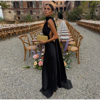 Vestido Largo Elegante sin Hombros para Mujer