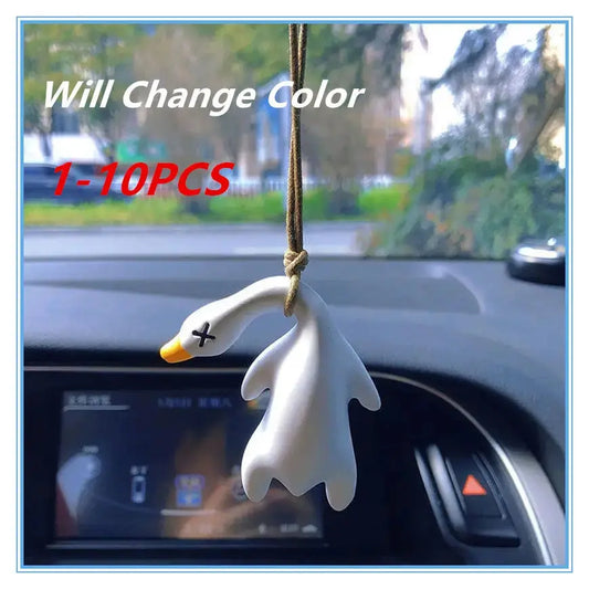 Pato Colgante para Auto – Cambia de Color con el Sol, Estilo Divertido (1–10 piezas) ¡Todo Chido!