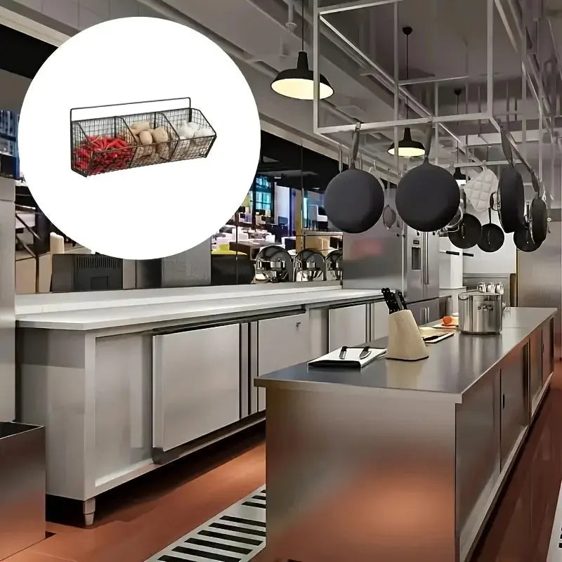 Cesta de Almacenamiento de Cocina Montada en Pared ¡Todo Chido!