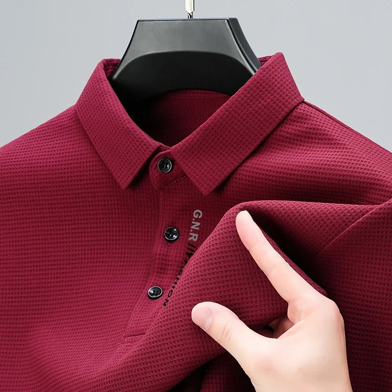 Playera Polo para Hombre Tejido Tipo Wafle