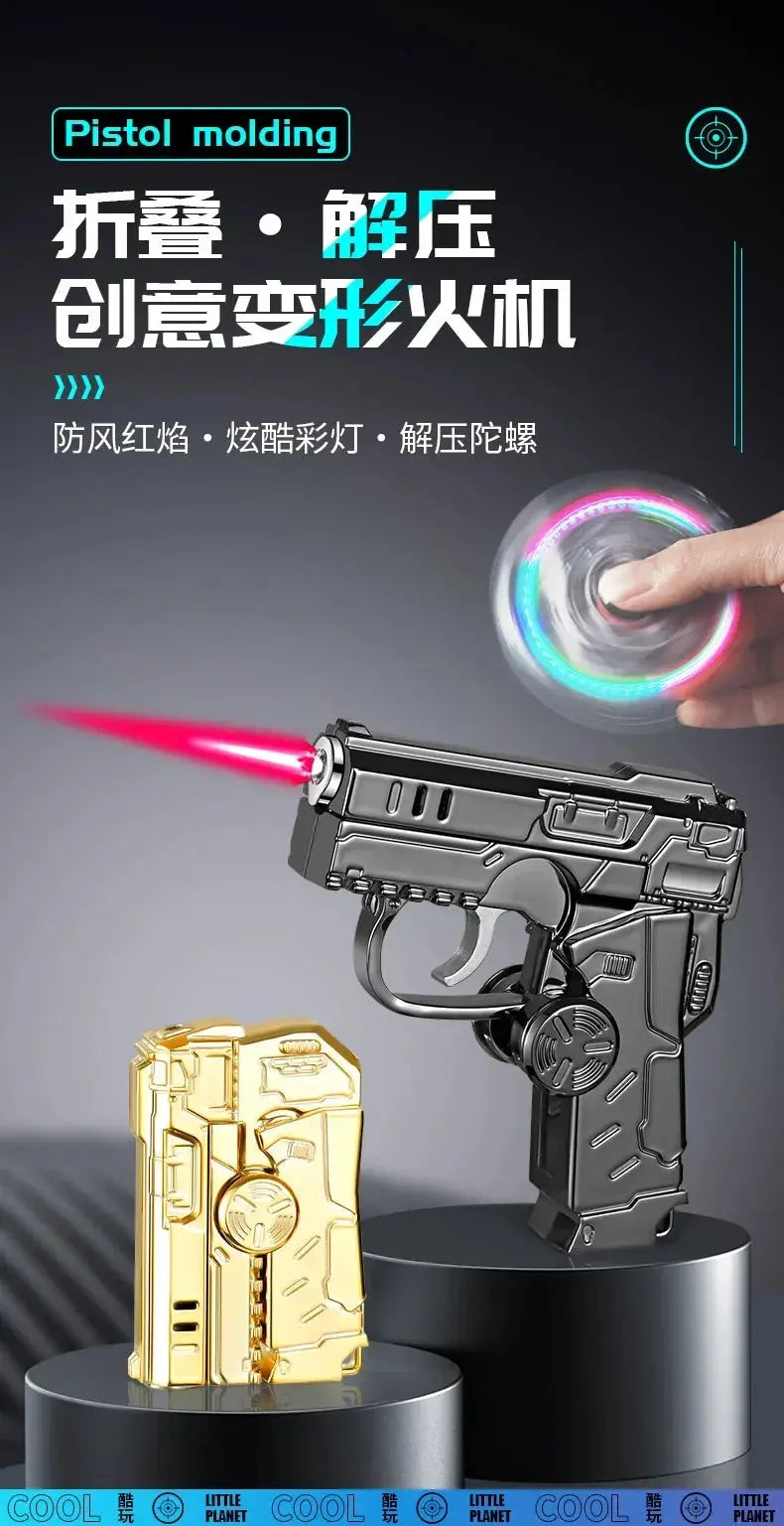 Encendedor Pistola Giratoria 2025 – Multifuncional, antiviento - ¡Todo Chido!