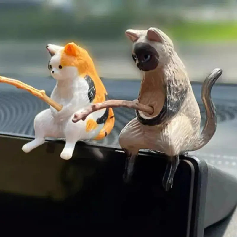 Gato Pescador Decoración Auto – Con gafas y pipa ¡Todo Chido!