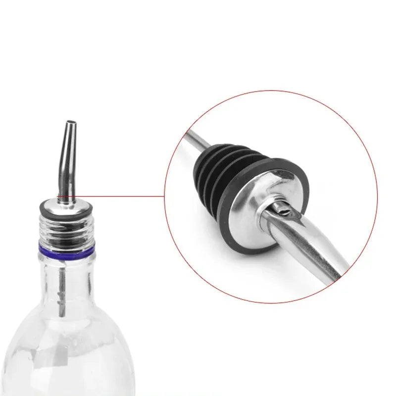 Tapón y Vertedor de Botella Acero Inoxidable (1/2/3/4 Pzas)