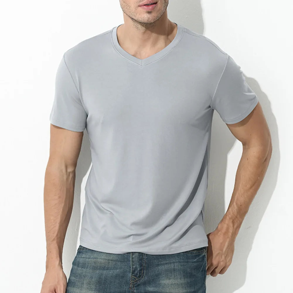 Tshirt Spandex para Hombres Cuello Crew