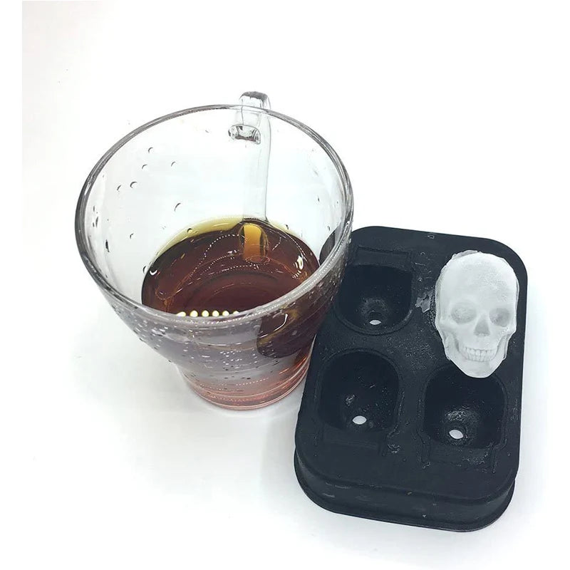 Molde de Silicona en Forma de Calavera – Hielo, Dulces o Postres