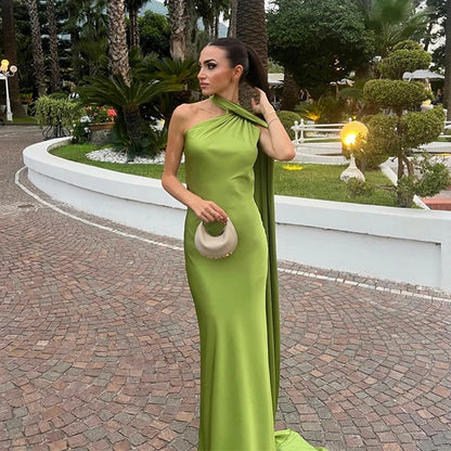 Vestido Largo Elegante sin Hombros para Mujer