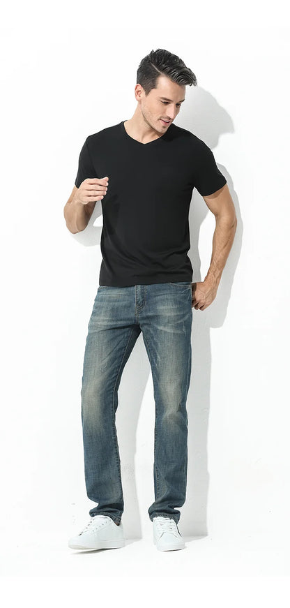Tshirt Spandex para Hombres Cuello Crew