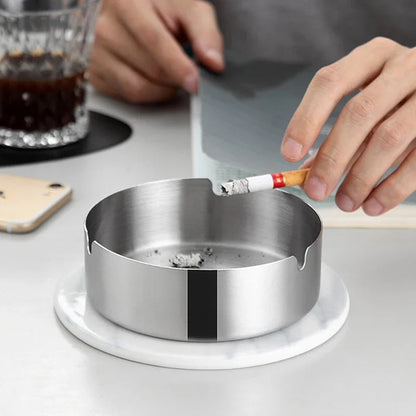 Cenicero Madera con Tapa – Acero inoxidable, oficina o casa ¡Todo Chido!