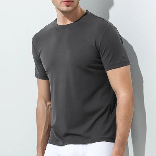 Tshirt Spandex para Hombres Cuello Crew