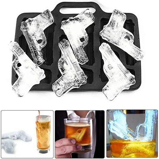 Molde de Hielo en Forma de Pistola y Bala