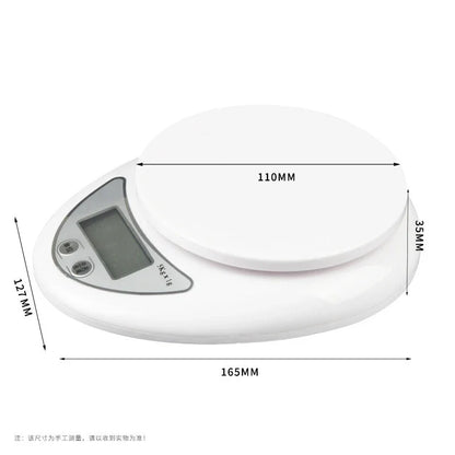 Báscula Digital Portátil 5kg con Bandeja