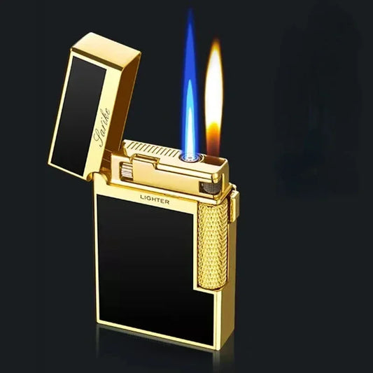 Encendedor Antiviento Doble Llama – Gas butano, metálico - ¡Todo Chido!