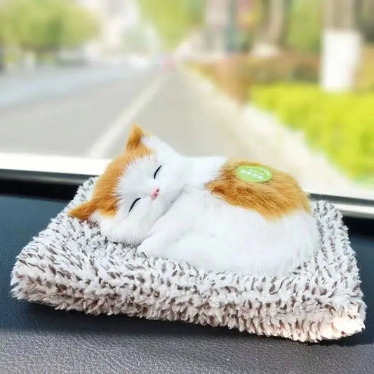 Adorno de Gato Dormilón para Auto – Muñeco de Felpa Decorativo ¡Todo Chido!