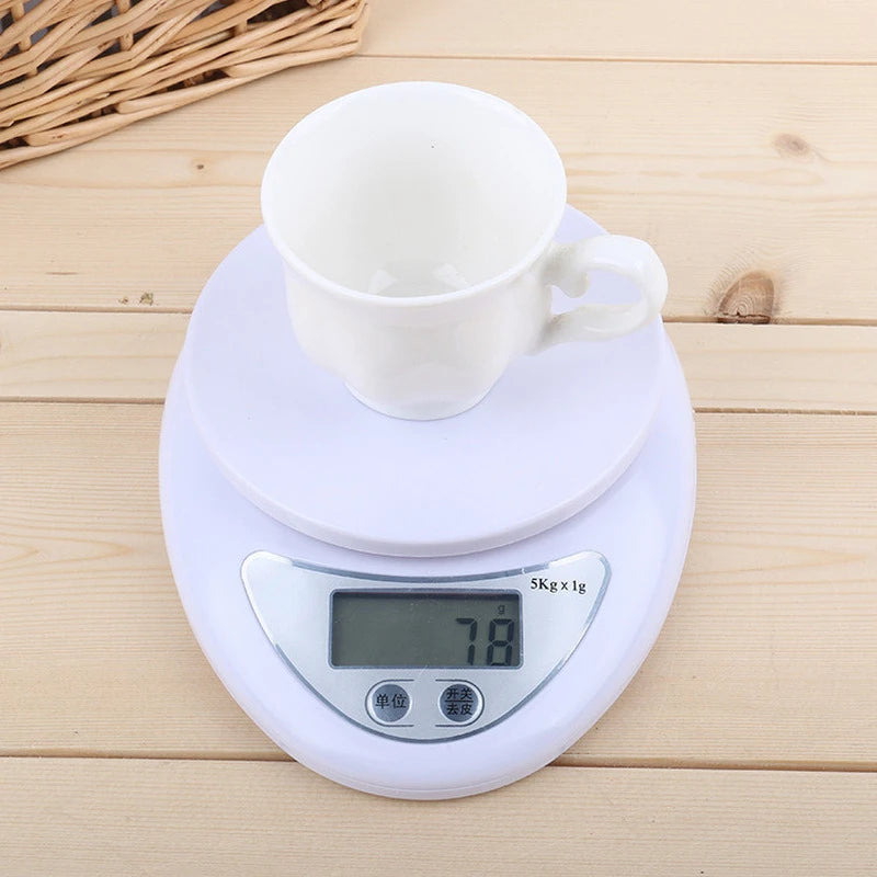 Báscula Digital Portátil 5kg con Bandeja