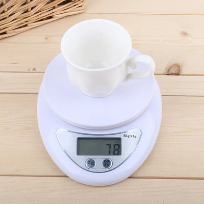 Báscula Digital Portátil 5kg con Bandeja