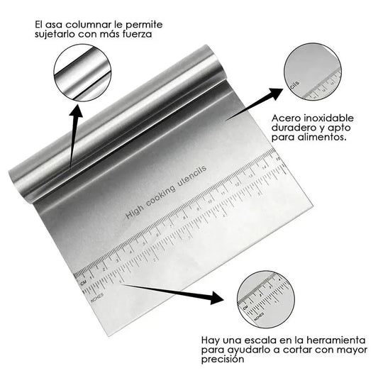 Rasqueta de Acero Inoxidable Multifuncional ¡Todo Chido!
