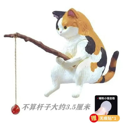 Gato Pescador Decoración Auto – Con gafas y pipa ¡Todo Chido!