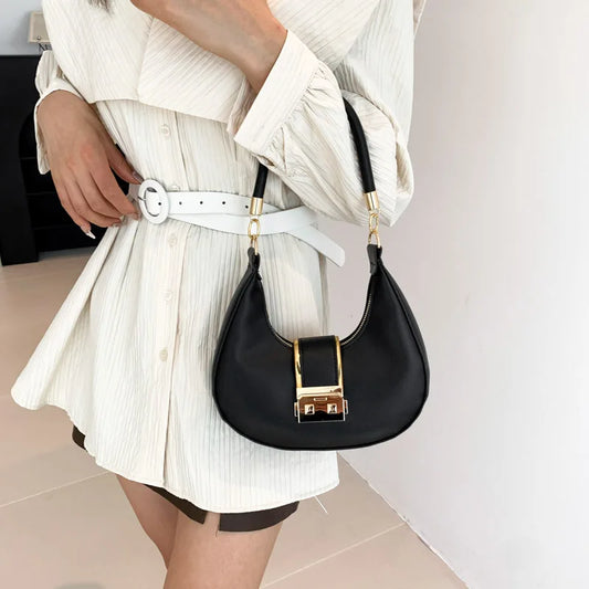 Bolso de Hombro Mujer Color Sólido