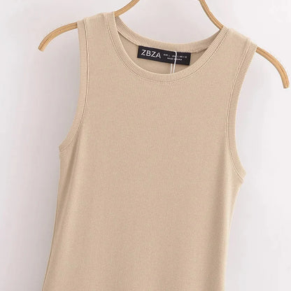 Vestido Largo Elegante TRAF 2025 Sin mangas, casual y de fiesta, ideal primavera, estilo Y2K.
