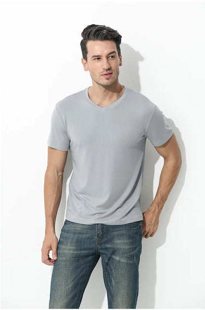 Tshirt Spandex para Hombres Cuello Crew
