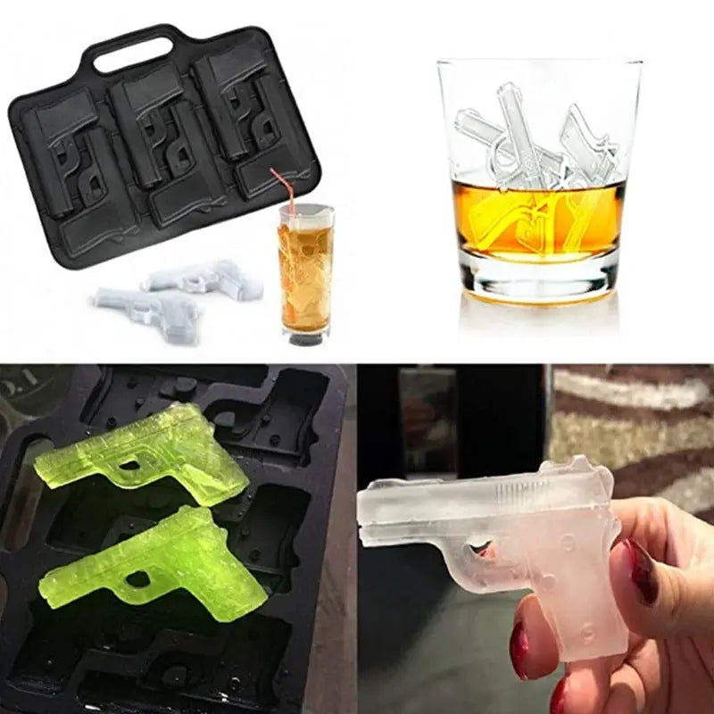 Molde de Hielo en Forma de Pistola y Bala ¡Todo Chido!