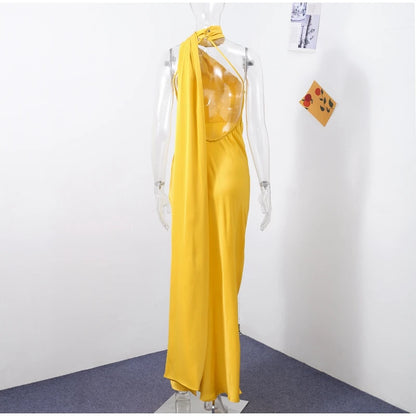 Vestido Largo Elegante sin Hombros para Mujer