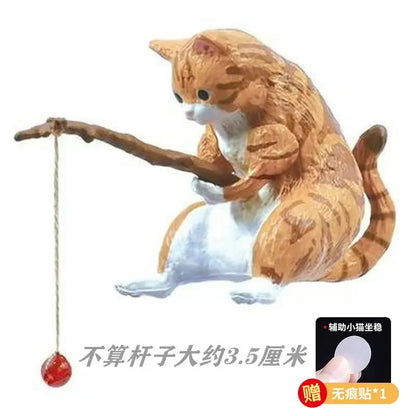 Gato Pescador Decoración Auto – Con gafas y pipa ¡Todo Chido!