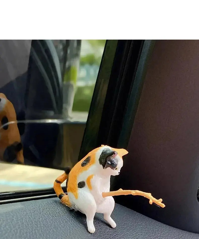 Gato Pescador Decoración Auto – Con gafas y pipa ¡Todo Chido!