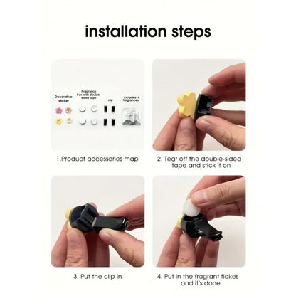 Clip Aromatizante Floral para Aire Acondicionado de Auto