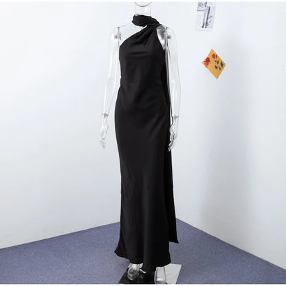 Vestido Largo Elegante sin Hombros para Mujer