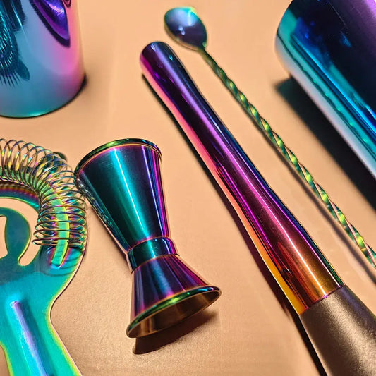 Set de Coctelería Arcoíris 5 Piezas ¡Todo Chido!