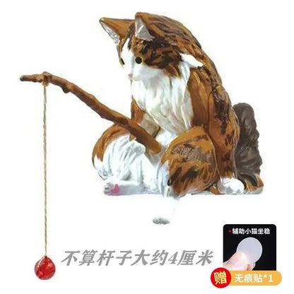 Gato Pescador Decoración Auto – Con gafas y pipa ¡Todo Chido!