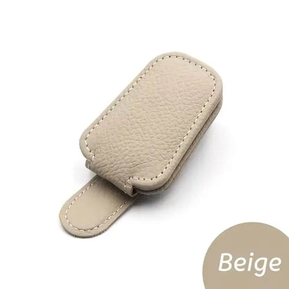 Clip Magnético para Gafas y Tickets – Soporte de Cuero para Auto ¡Todo Chido!