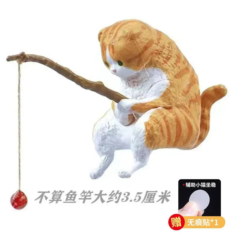 Gato Pescador Decoración Auto – Con gafas y pipa ¡Todo Chido!