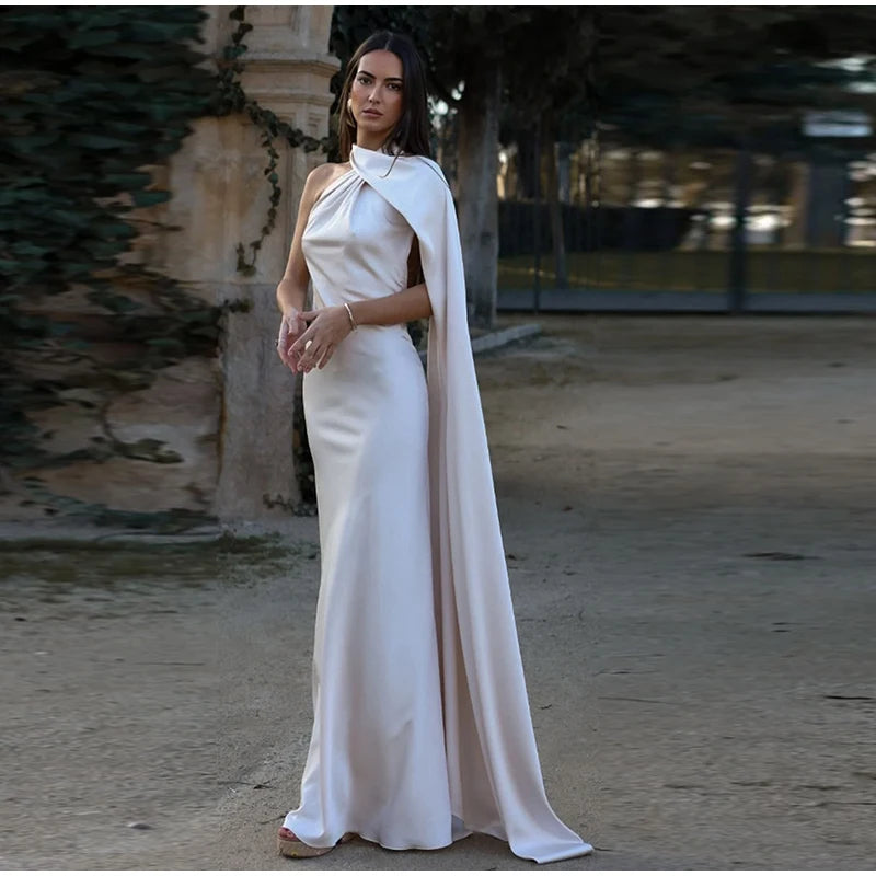 Vestido Largo Elegante sin Hombros para Mujer