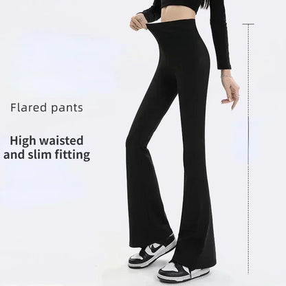 Pantalones Acampanados Mujer Leggings talle alto, sin costuras, pierna ancha, ideales para yoga, gym y uso casual.