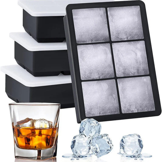 Molde de Hielo Grande 4/6/8 Cubos